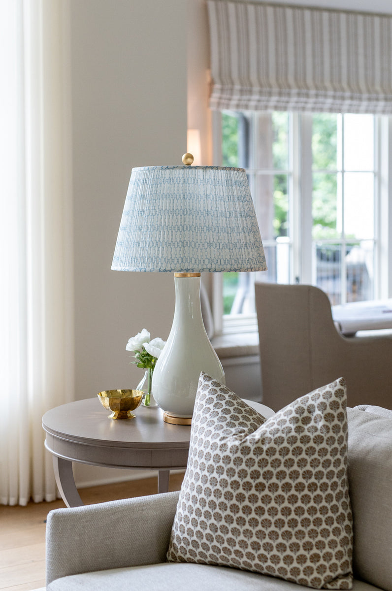 LINK SHIRRED SHADE - BLUE – The Happy Lamp Company