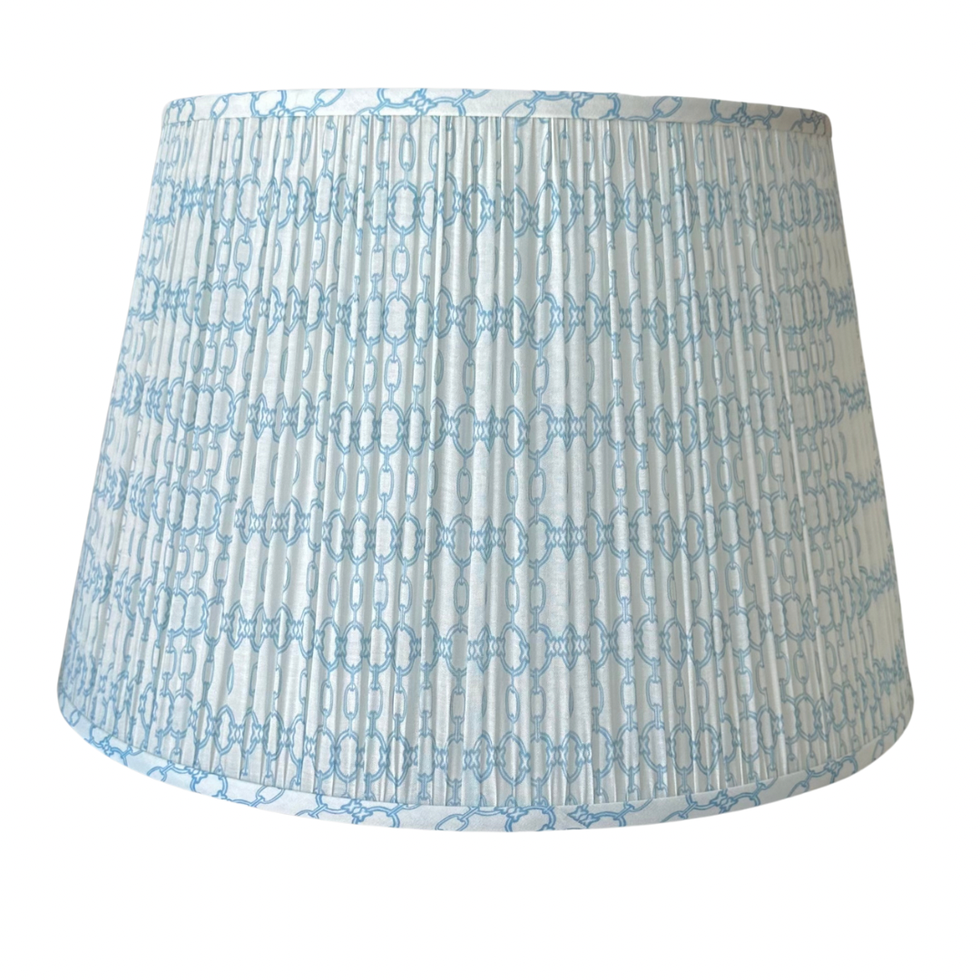 LINK SHIRRED SHADE BLUE The Happy Lamp Company