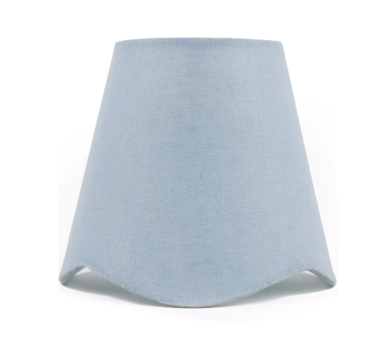 SCALLOPED CHANDELIER SHADE BLUE The Happy Lamp Company